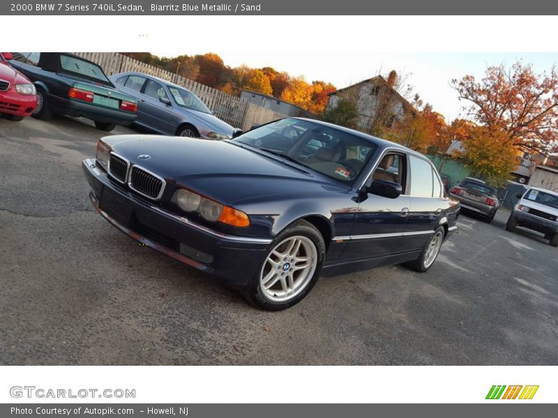 Biarritz Blue Metallic / Sand 2000 BMW 7 Series 740iL Sedan
