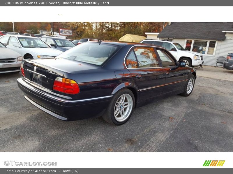Biarritz Blue Metallic / Sand 2000 BMW 7 Series 740iL Sedan