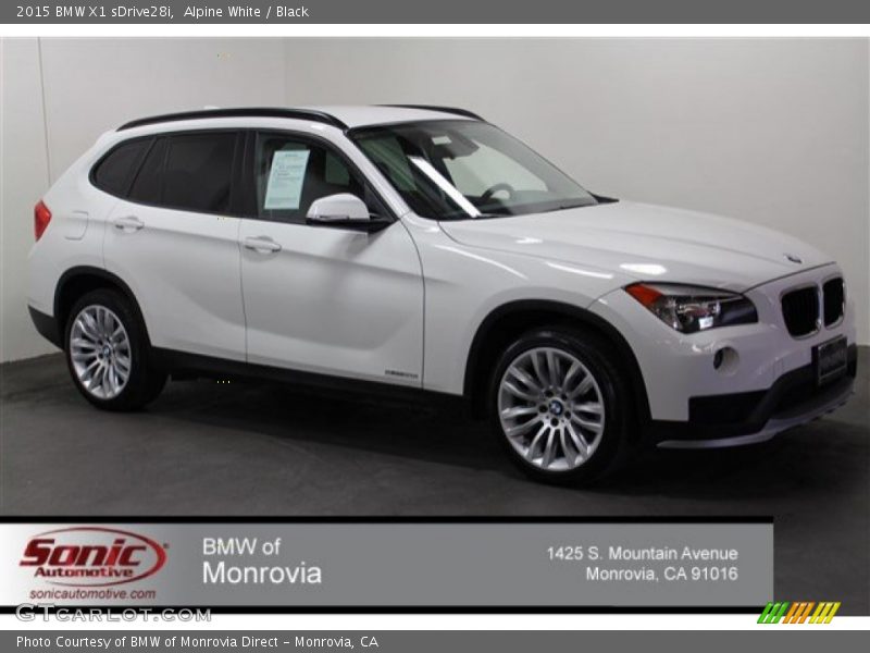 Alpine White / Black 2015 BMW X1 sDrive28i