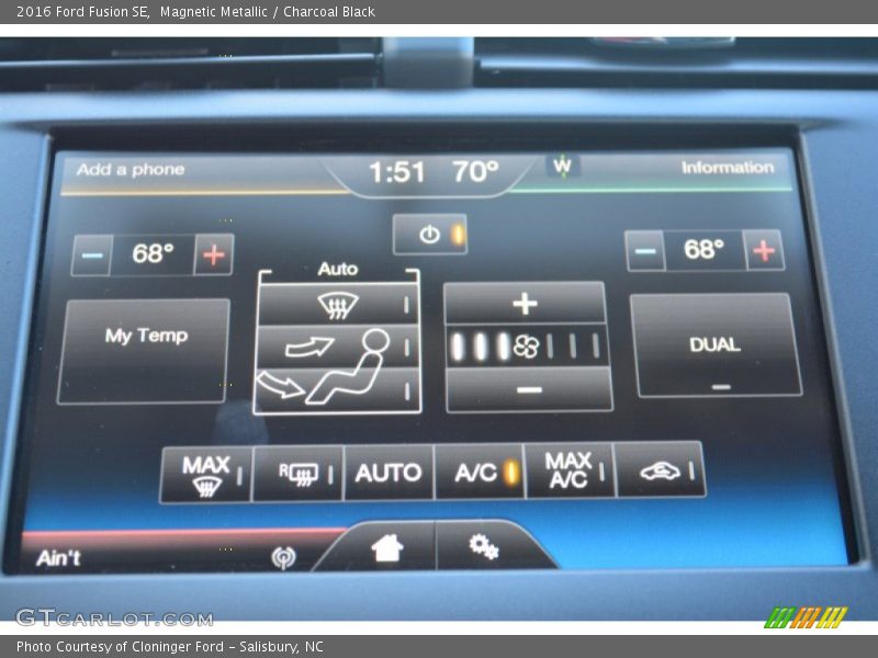 Magnetic Metallic / Charcoal Black 2016 Ford Fusion SE