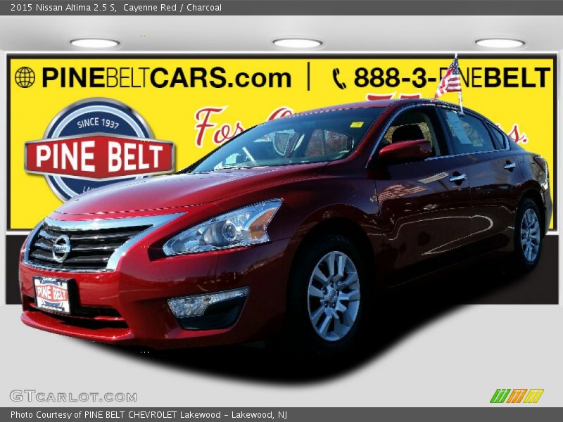 Cayenne Red / Charcoal 2015 Nissan Altima 2.5 S