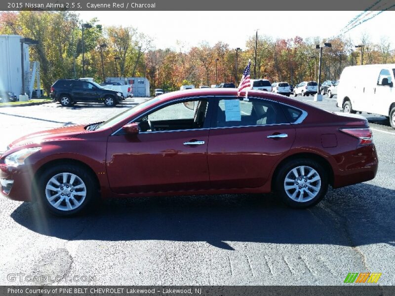Cayenne Red / Charcoal 2015 Nissan Altima 2.5 S