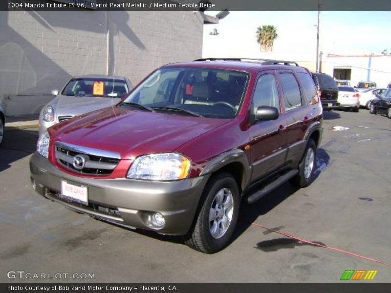 Merlot Pearl Metallic / Medium Pebble Beige 2004 Mazda Tribute ES V6