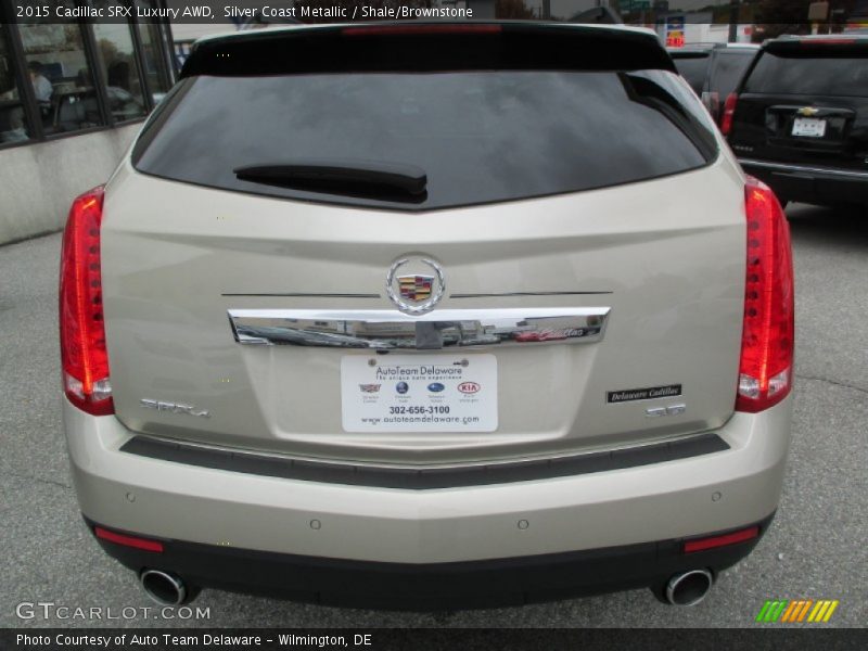 Silver Coast Metallic / Shale/Brownstone 2015 Cadillac SRX Luxury AWD