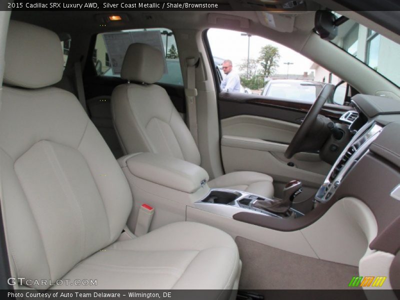 Silver Coast Metallic / Shale/Brownstone 2015 Cadillac SRX Luxury AWD