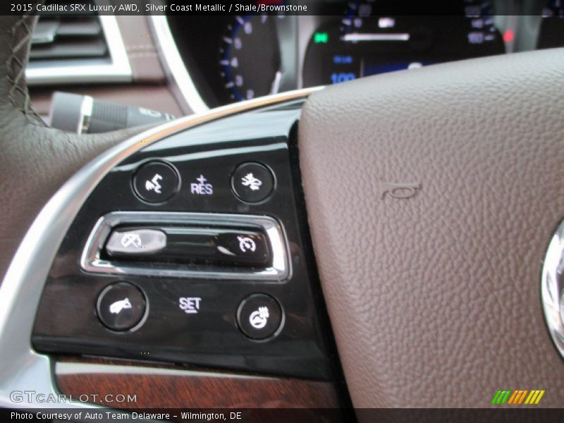 Silver Coast Metallic / Shale/Brownstone 2015 Cadillac SRX Luxury AWD
