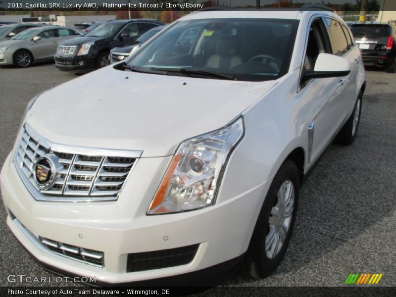 Platinum Ice Tricoat / Ebony/Ebony 2015 Cadillac SRX Luxury AWD