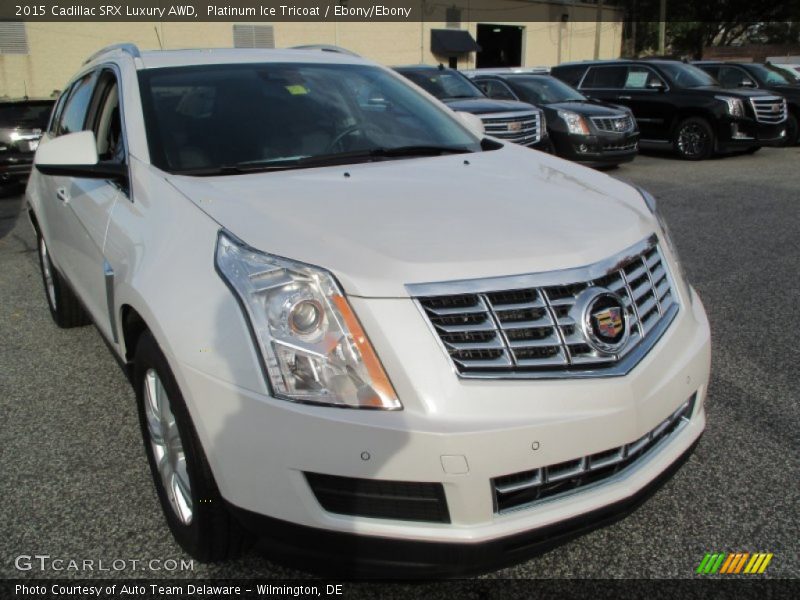 Platinum Ice Tricoat / Ebony/Ebony 2015 Cadillac SRX Luxury AWD