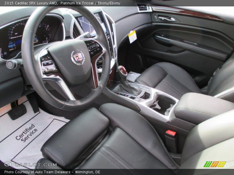 Platinum Ice Tricoat / Ebony/Ebony 2015 Cadillac SRX Luxury AWD