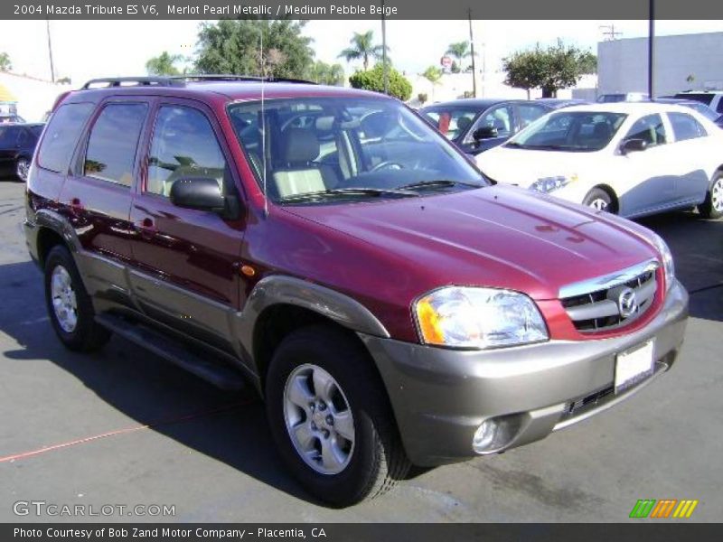 Merlot Pearl Metallic / Medium Pebble Beige 2004 Mazda Tribute ES V6