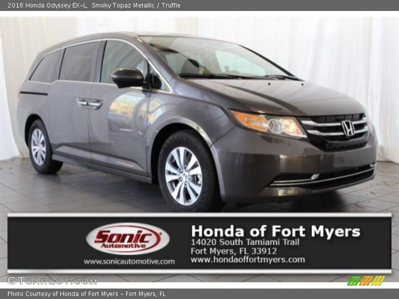 Smoky Topaz Metallic / Truffle 2016 Honda Odyssey EX-L