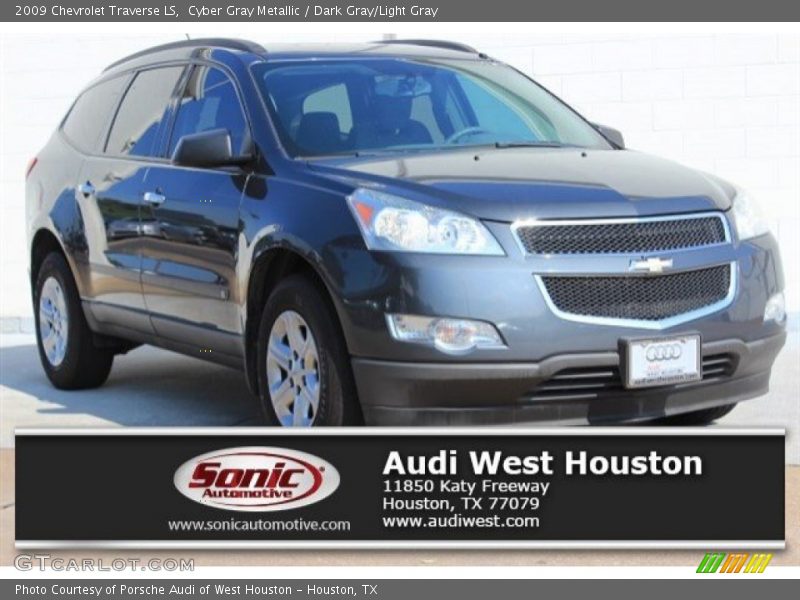 Cyber Gray Metallic / Dark Gray/Light Gray 2009 Chevrolet Traverse LS