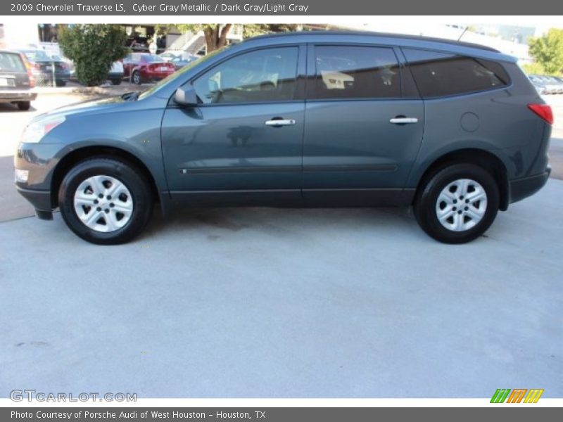 Cyber Gray Metallic / Dark Gray/Light Gray 2009 Chevrolet Traverse LS