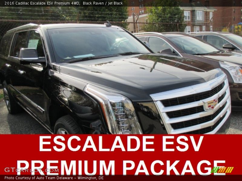 Black Raven / Jet Black 2016 Cadillac Escalade ESV Premium 4WD