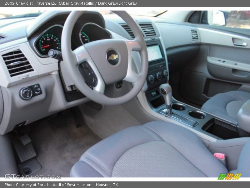 Cyber Gray Metallic / Dark Gray/Light Gray 2009 Chevrolet Traverse LS
