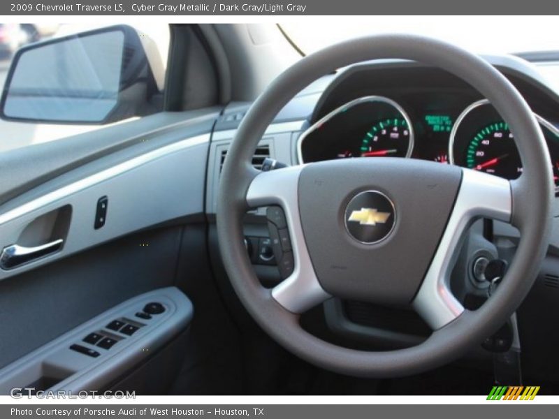 Cyber Gray Metallic / Dark Gray/Light Gray 2009 Chevrolet Traverse LS