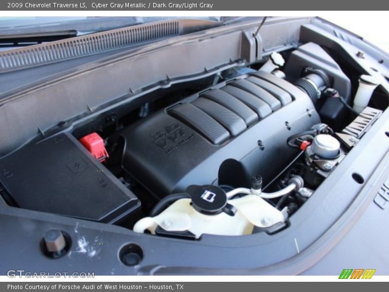 Cyber Gray Metallic / Dark Gray/Light Gray 2009 Chevrolet Traverse LS