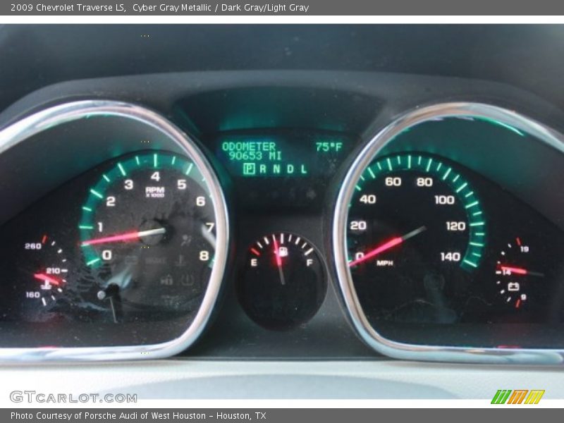Cyber Gray Metallic / Dark Gray/Light Gray 2009 Chevrolet Traverse LS