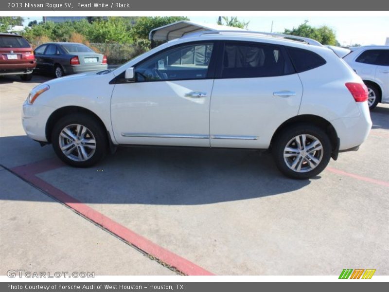 Pearl White / Black 2013 Nissan Rogue SV