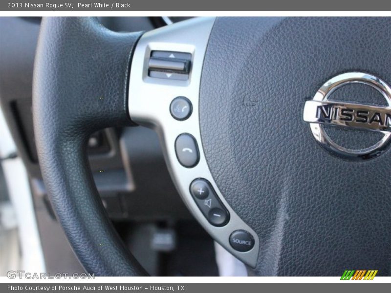 Pearl White / Black 2013 Nissan Rogue SV