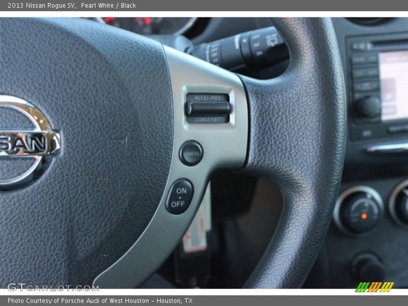 Pearl White / Black 2013 Nissan Rogue SV