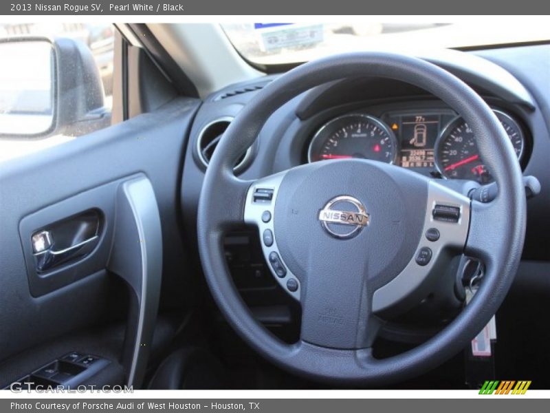 Pearl White / Black 2013 Nissan Rogue SV