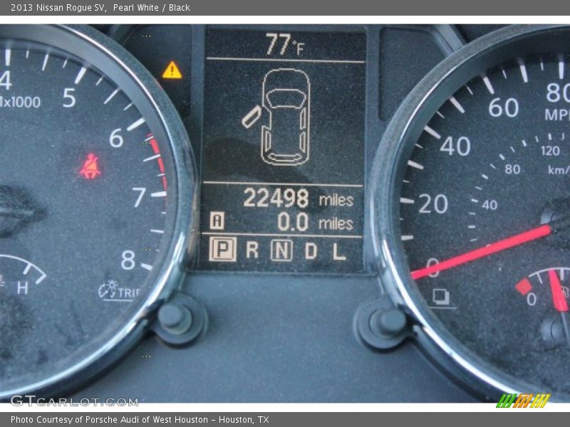 Pearl White / Black 2013 Nissan Rogue SV