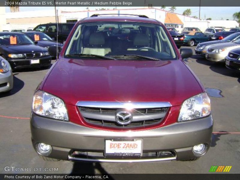 Merlot Pearl Metallic / Medium Pebble Beige 2004 Mazda Tribute ES V6