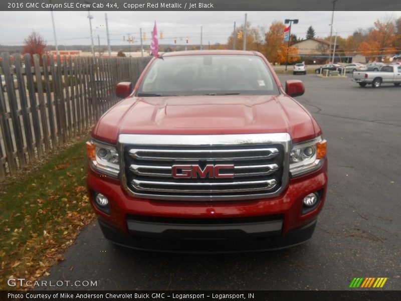 Copper Red Metallic / Jet Black 2016 GMC Canyon SLE Crew Cab 4x4