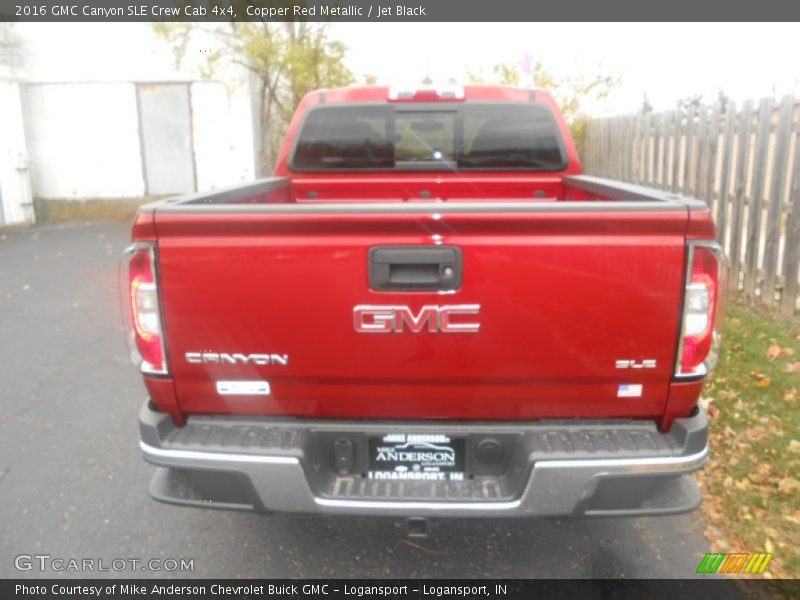 Copper Red Metallic / Jet Black 2016 GMC Canyon SLE Crew Cab 4x4