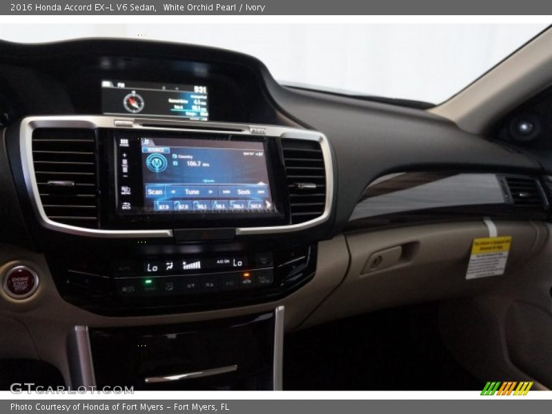 White Orchid Pearl / Ivory 2016 Honda Accord EX-L V6 Sedan