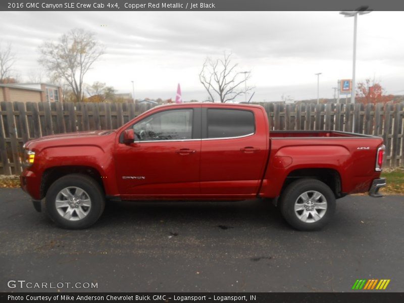 Copper Red Metallic / Jet Black 2016 GMC Canyon SLE Crew Cab 4x4