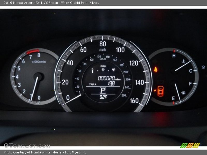 White Orchid Pearl / Ivory 2016 Honda Accord EX-L V6 Sedan