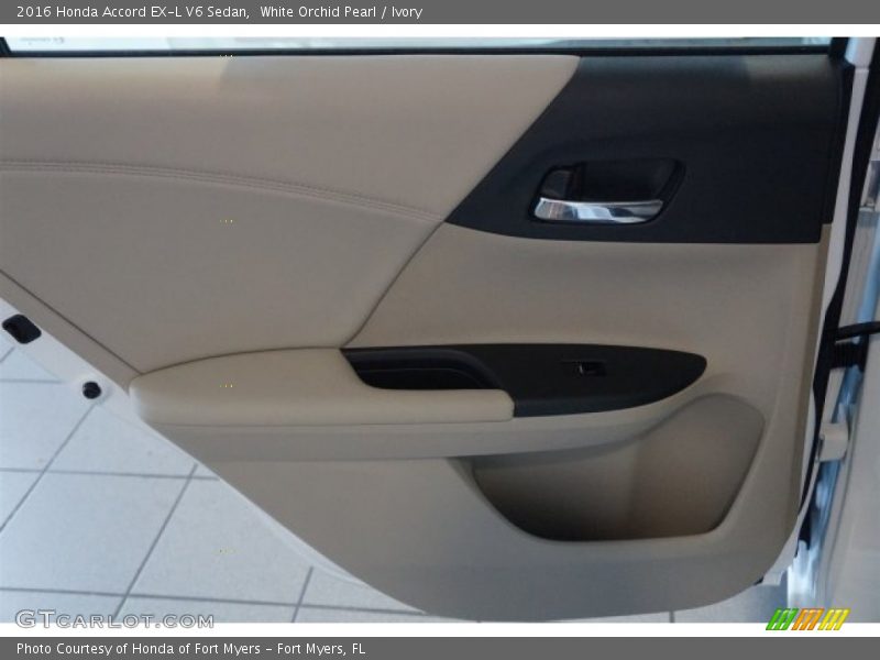 White Orchid Pearl / Ivory 2016 Honda Accord EX-L V6 Sedan
