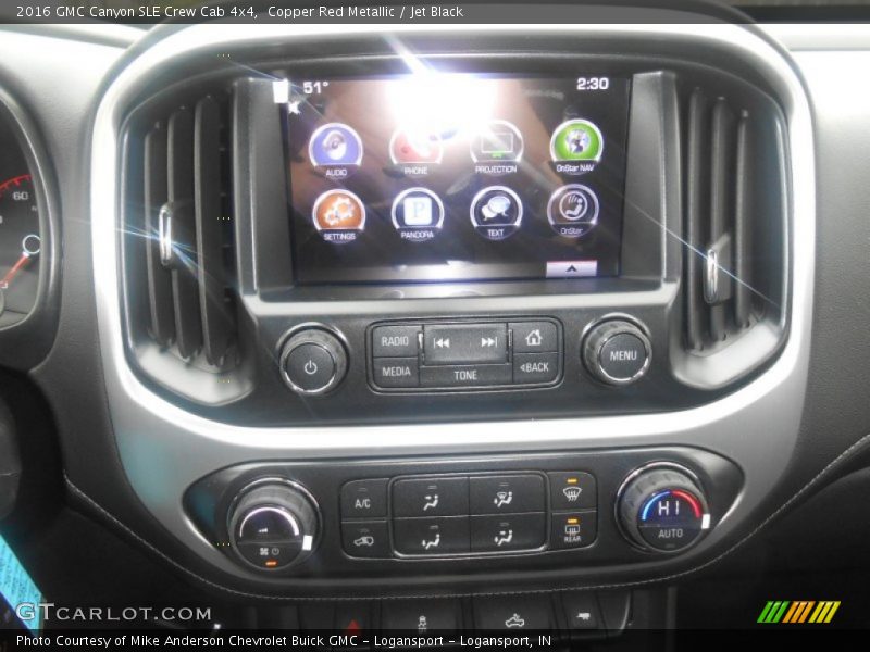 Copper Red Metallic / Jet Black 2016 GMC Canyon SLE Crew Cab 4x4