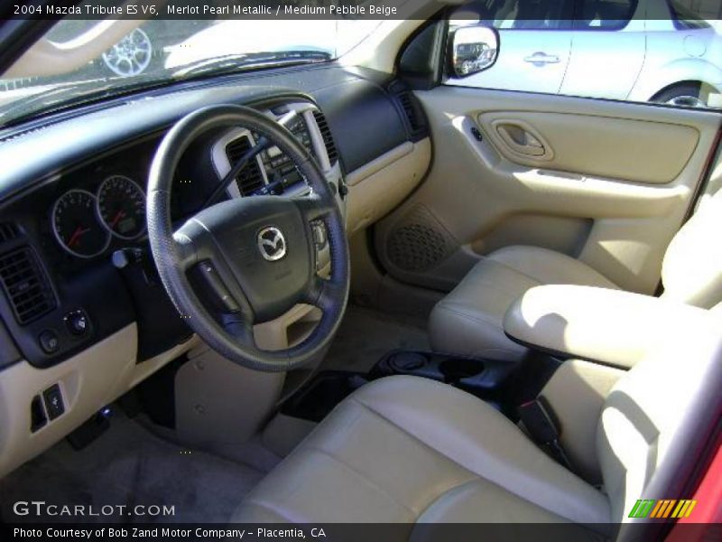Merlot Pearl Metallic / Medium Pebble Beige 2004 Mazda Tribute ES V6