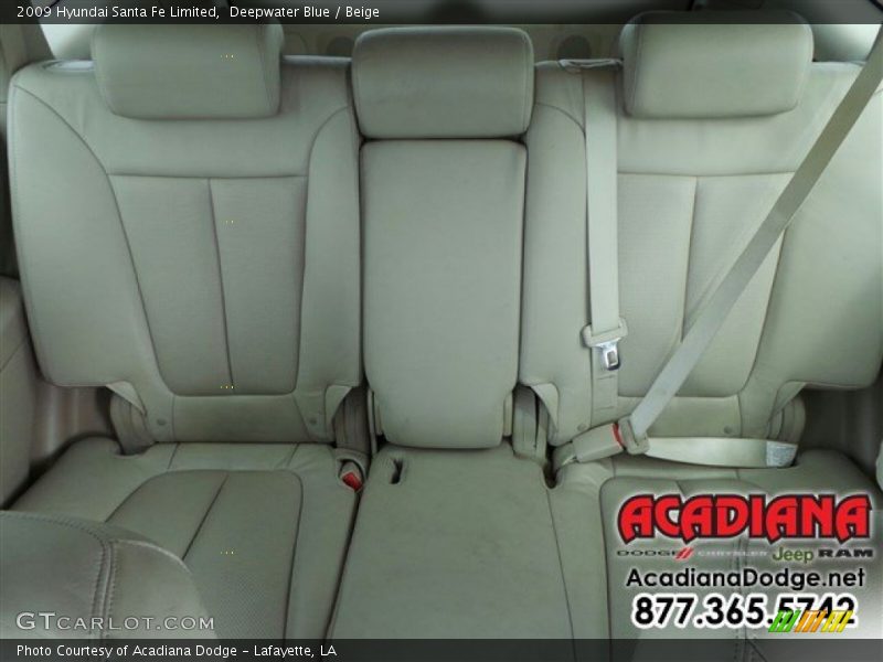 Deepwater Blue / Beige 2009 Hyundai Santa Fe Limited