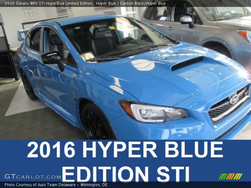 Hyper Blue / Carbon Black/Hyper Blue 2016 Subaru WRX STI HyperBlue Limited Edition