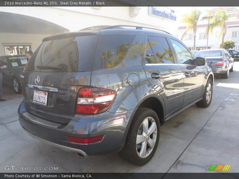 Steel Grey Metallic / Black 2010 Mercedes-Benz ML 350