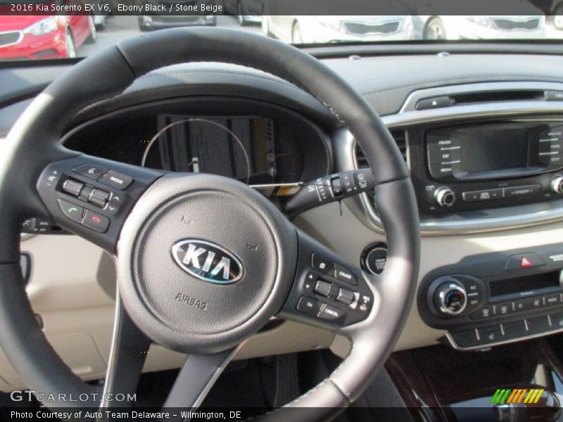 Ebony Black / Stone Beige 2016 Kia Sorento EX V6