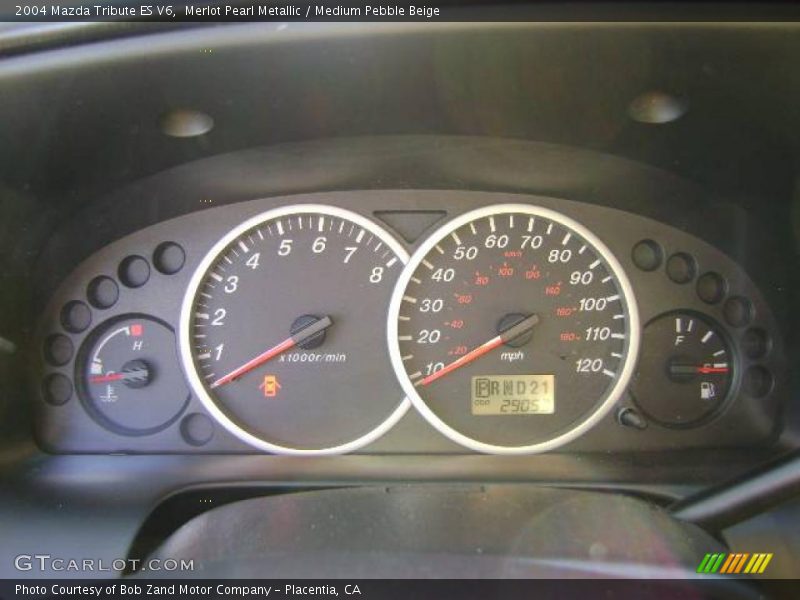 Merlot Pearl Metallic / Medium Pebble Beige 2004 Mazda Tribute ES V6