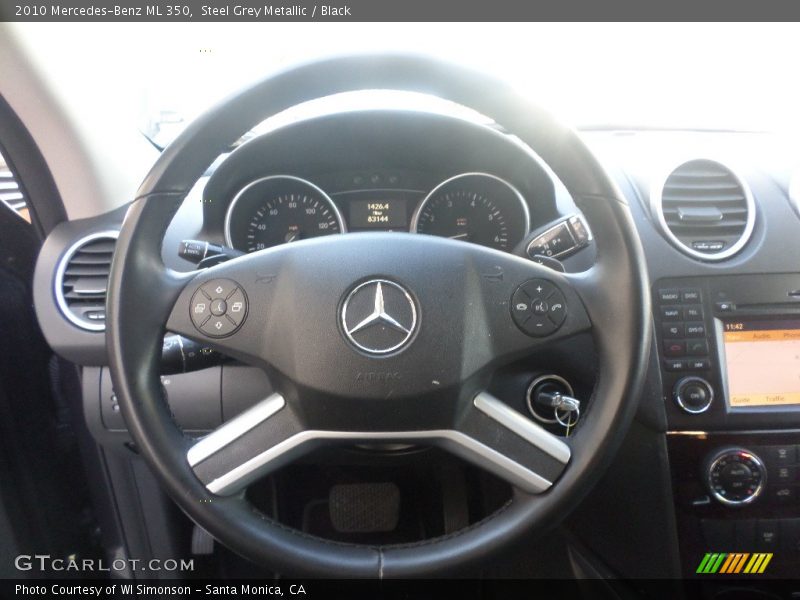 Steel Grey Metallic / Black 2010 Mercedes-Benz ML 350