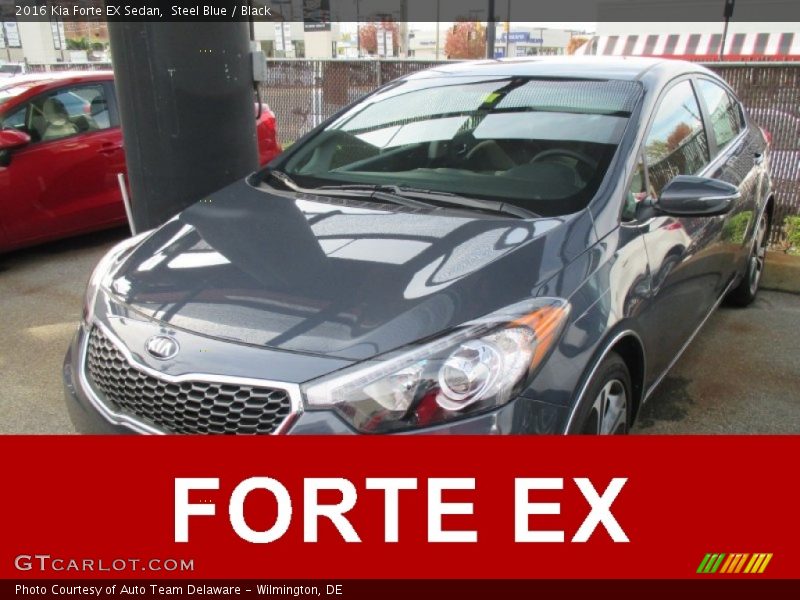 Steel Blue / Black 2016 Kia Forte EX Sedan