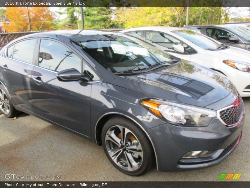 Steel Blue / Black 2016 Kia Forte EX Sedan