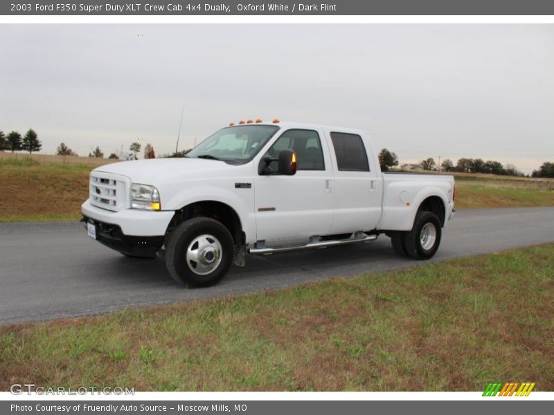 Oxford White / Dark Flint 2003 Ford F350 Super Duty XLT Crew Cab 4x4 Dually