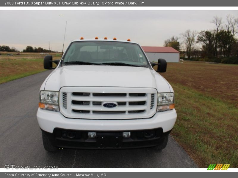 Oxford White / Dark Flint 2003 Ford F350 Super Duty XLT Crew Cab 4x4 Dually