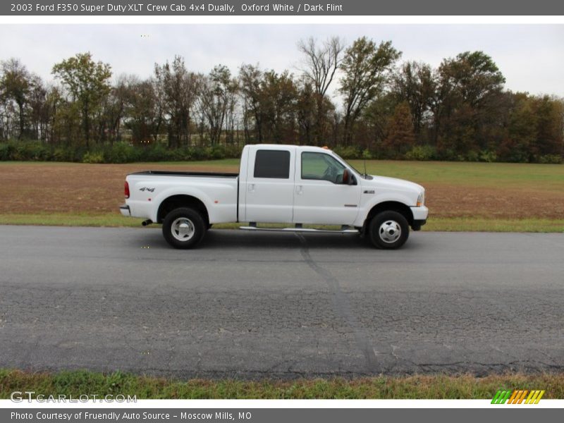 Oxford White / Dark Flint 2003 Ford F350 Super Duty XLT Crew Cab 4x4 Dually