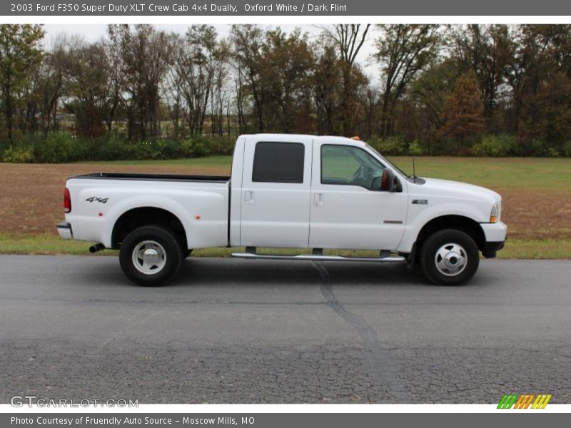 Oxford White / Dark Flint 2003 Ford F350 Super Duty XLT Crew Cab 4x4 Dually