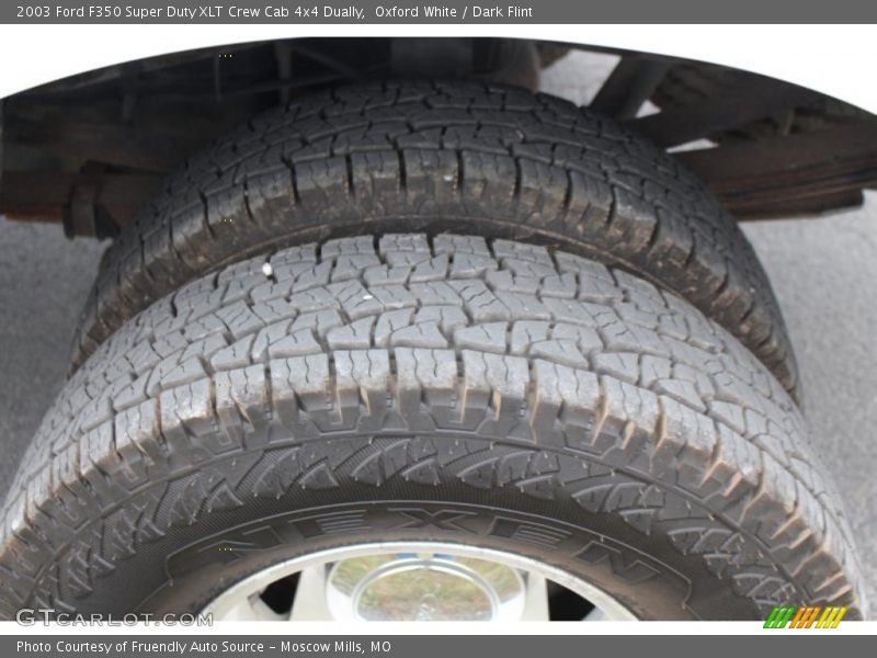Oxford White / Dark Flint 2003 Ford F350 Super Duty XLT Crew Cab 4x4 Dually