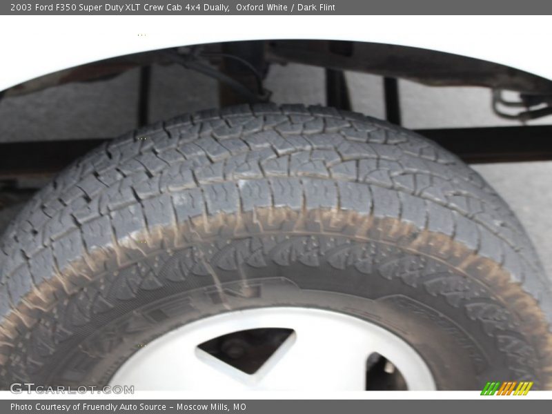 Oxford White / Dark Flint 2003 Ford F350 Super Duty XLT Crew Cab 4x4 Dually